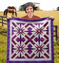 Mosaic Stars Wall Quilt | 40x40 Inches # W - 285