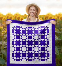 Sparkling Star Wall Quilt | 40x40 Inches # W - 278