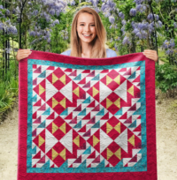 Flying Geese Variation Wall Quilt | 40x40 Inches # W - 222