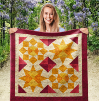 Sun Waves Wall Quilt | 40x40 Inches # W - 331