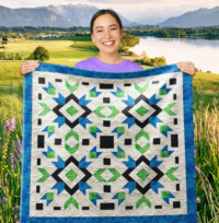 Focal Point Wall Quilt | 40x40 Inches # W - 387