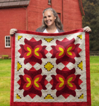 Tiki Flower Wall Quilt | 40x40 Inches # W - 392