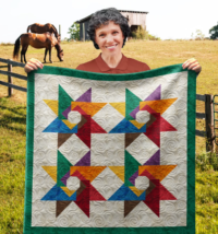 Star Fiesta Wall Quilt | 40x40 Inches # W - 418
