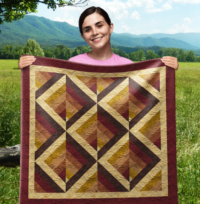 Wooden Puzzle Wall Quilt | 40x40 Inches # W-446