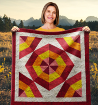 Umbrellas Perspective Wall Quilt | 40x40 Inches # W - 420