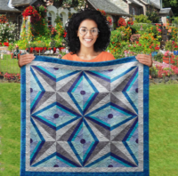 Stunning Glass Wall Quilt | 40x40 Inches # W - 439