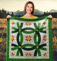 Ring Vines Wall Quilt | 40x40 Inches # W - 450