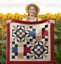 Honey Bee Wall Quilt | 40x40 Inches # W - 333