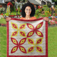 Butterfly Wings Wall Quilt | 40x40 Inches # W - 326