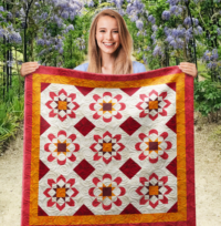Daisy Dance Wall Quilt | 40x40 Inches # W - 327