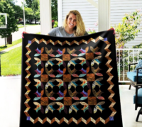 Blooming Lotus Wall Quilt | 40x40 Inches # W - 334