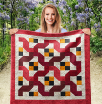 Cross Fold Nine Patch Wall Quilt | 40x40 Inches # W-435