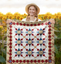 Attic Windows Wall Quilt | 40x40 Inches # W - 351