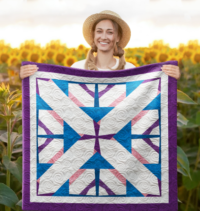 Cardinal Directions Wall Quilt | 40x40 Inches # W-415