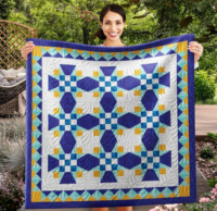 9 Patch Variation Wall Quilt | 40x40 Inches # W - 299