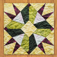 Ocean Orchids Quilt Block Pattern | 6", 8", 10", 12", and 14" Size Versions Included # 305-B-1