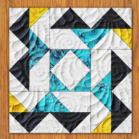 Impossible Maze Quilt Block Pattern | 6", 8", 10", 12", and 14" Size Versions Included # 308-B-1