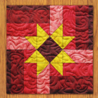 Puzzle Fang Quilt Block Pattern | 6", 8", 10", 12", and 14" Size Versions Included # 330-B-1