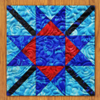 Snowflakes Quilt Block Pattern | 6", 8", 10", 12", and 14" Size Versions Included # 297-B-1