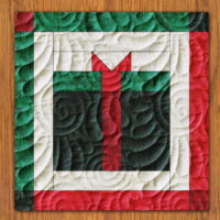 Gift Box Quilt Block Pattern | 6", 8", 10", 12", and 14" Size Versions Included # 436-B-1