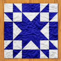 Sparkling Star Quilt Block Pattern | 6", 8", 10", 12", and 14" Size Versions Included # 278-B-1