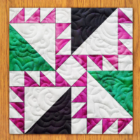 Venus Trap Quilt Block Pattern | 16", 18", 20", 22", and 24" Size Versions Included # 309-B-2