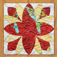 Garden Blossoms Quilt Block Pattern | 16", 18", 20", 22", and 24" Size Versions Included # 300-B-2