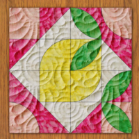 Lemon Lime Quilt Block Pattern | 16", 18", 20", 22", and 24" Size Versions Included # 399-B-2