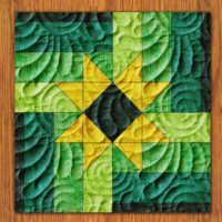 Puzzle Fang Quilt Block Pattern | 16", 18", 20", 22", and 24" Size Versions Included # 330-B-2