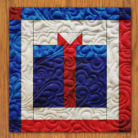 Gift Box Quilt Block Pattern | 16", 18", 20", 22", and 24" Size Versions Included # 436-B-2