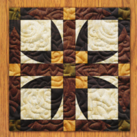Flower Glimpse Quilt Block Pattern | 16", 18", 20", 22", and 24" Size Versions Included # 388-B-2