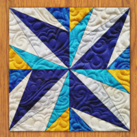 Glowing Mistletoe Quilt Block Pattern | 16", 18", 20", 22", and 24" Size Versions Included # 431-B-2