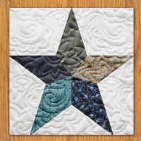 Twinkling Star Quilt Block Pattern | 6", 8", 10", 12", and 14" Size Versions Included # 341-B-3