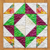 Alabama Mosaic Quilt Block Pattern | 6", 8", 10", 12", and 14" Size Versions Included # 302-B-3
