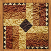 Puzzle Fang Quilt Block Pattern | 16", 18", 20", 22", and 24" Size Versions Included # 330-B-4