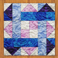 Woven Nine Patch Quilt Block Pattern | 6", 8", 10", 12", and 14" Size Versions Included # 443-B-1
