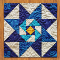 Dazy Star Quilt Block Pattern | 6", 8", 10", 12", and 14" Size Versions Included # 274-B-1