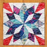 Daffodil Gumdrops Quilt Block Pattern | 6", 8", 10", 12", and 14" Size Versions Included # 459-B-1