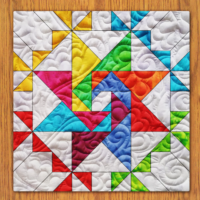 Lantern Stars Quilt Block Pattern | 6", 8", 10", 12", and 14" Size Versions Included # 473-B-1