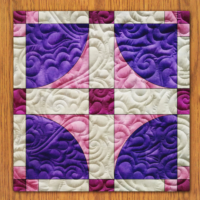 Gramophone Disc Quilt Block Pattern | 6", 8", 10", 12", and 14" Size Versions Included # 423-B-1