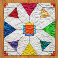 Rainbow Prism Quilt Block Pattern | 6", 8", 10", 12", and 14" Size Versions Included # 409-B-1