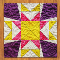 Explosive Star Quilt Block Pattern | 6", 8", 10", 12", and 14" Size Versions Included # 416-B-1