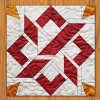 Shinobi Star Quilt Block Pattern | 6", 8", 10", 12", and 14" Size Versions Included # 448-B-1