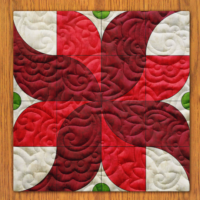 Drunkard Roses Quilt Block Pattern | 6", 8", 10", 12", and 14" Size Versions Included # 403-B-1
