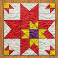 Triple Star Quilt Block Pattern | 6", 8", 10", 12", and 14" Size Versions Included # 419-B-1