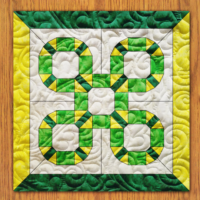 King Snake Quilt Block Pattern | 6", 8", 10", 12", and 14" Size Versions Included # 332-B-1
