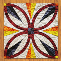 Pointed Ring Quilt Block Pattern | 6", 8", 10", 12", and 14" Size Versions Included # 451-B-1