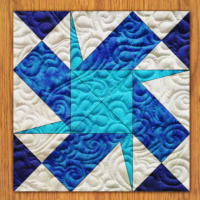Pinwheel Strike Quilt Block Pattern | 16", 18", 20", 22", and 24" Size Versions Included # 417-B-2