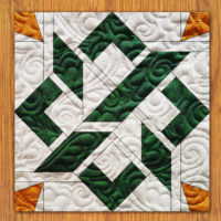Shinobi Star Quilt Block Pattern | 16", 18", 20", 22", and 24" Size Versions Included # 448-B-2
