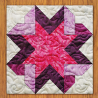 Cubed Whirls Quilt Block Pattern | 16", 18", 20", 22", and 24" Size Versions Included # 231-B-2